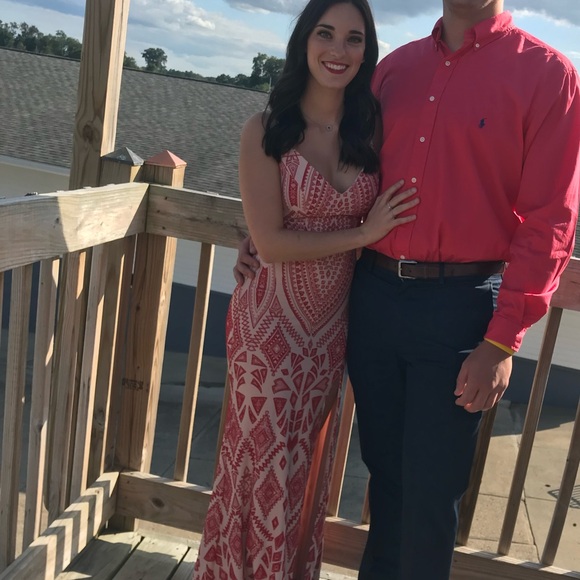 Red & Pink Maxi Dress - Picture 5 of 5